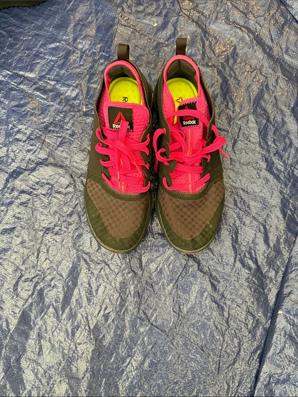 Reebok Black and Hot Pink Running Shoes